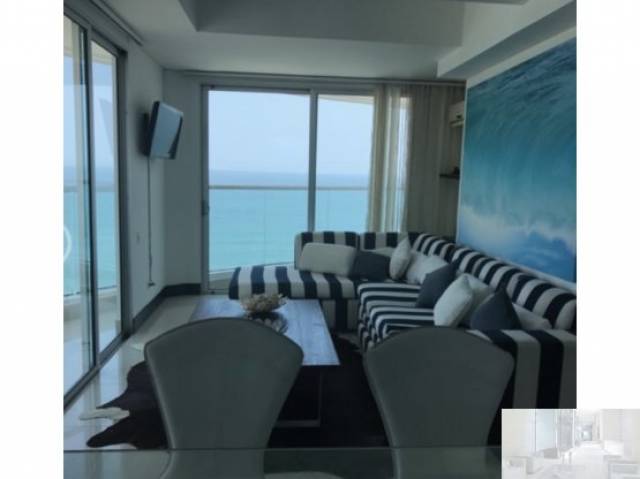 APARTAMENTO EN VENTA 3 HABITACIONES AMOBLADO CON VISTA AL MAR BOCAGRANDE CARTAGENA