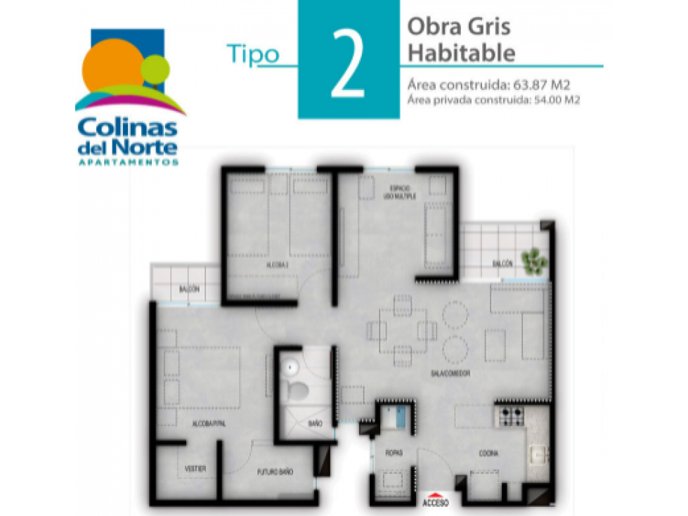 SE VENDE Apartamentos Conjunto Colinas de Norte, Cali - Colombia.